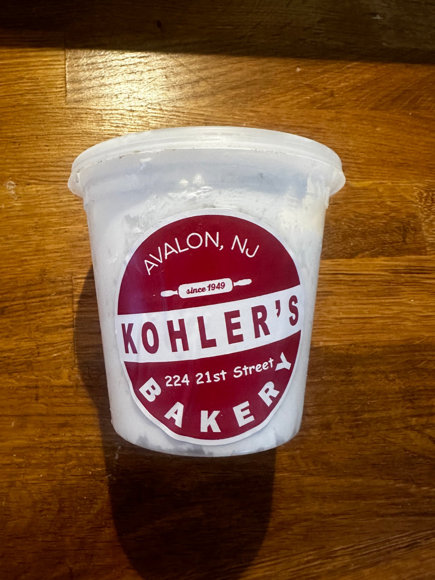 Container of Kohler's Famous Cream Filling
