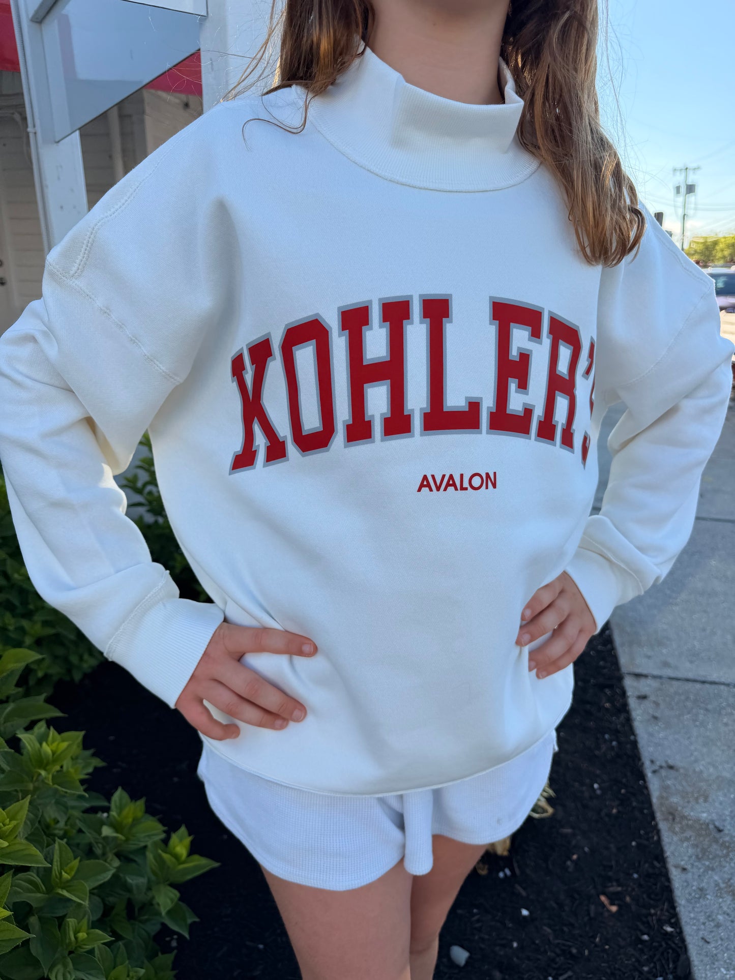 We Love Kohler's - Adult Mock Neck (Cream)