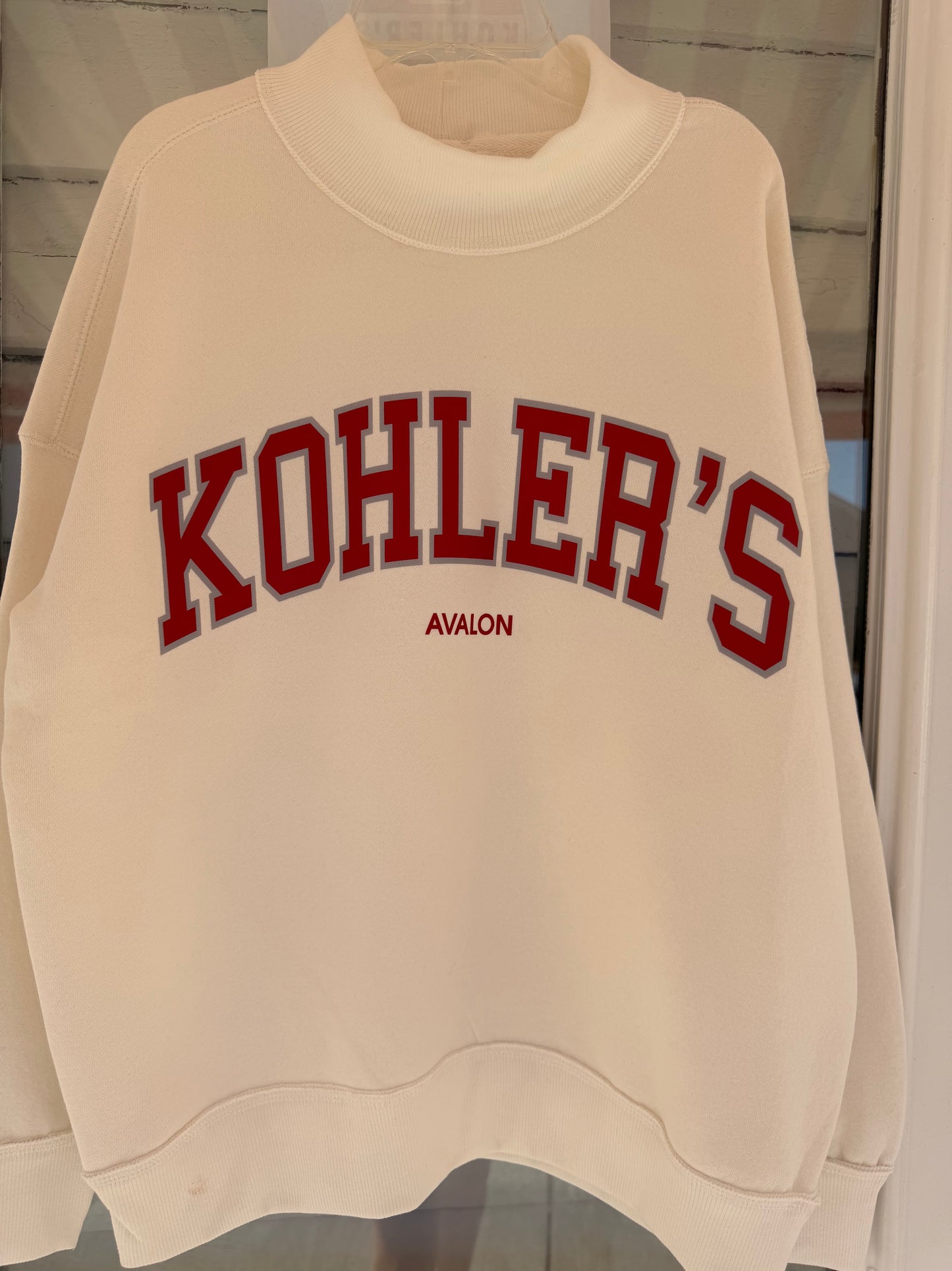 We Love Kohler's - Adult Mock Neck (Cream)