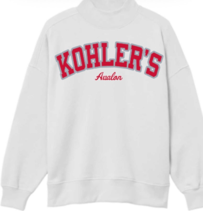 We Love Kohler's - Adult Mock Neck (Cream)